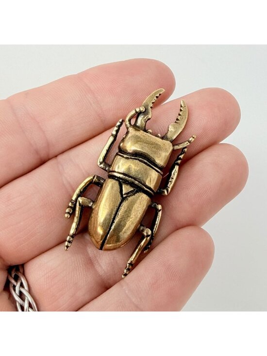 Other - Brass Beetle Miniature Protection Totem Altar Decor Spirit Animal 70s Style